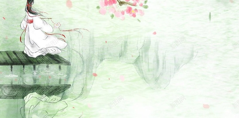 古风山水插画H5背景jpg设计背景_88icon https://88icon.com 古风 山水 手绘 插画 背景 卡通 童趣