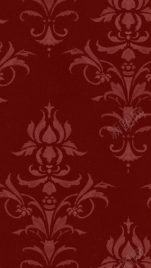 红色欧式花纹暗纹H5背景素材背景