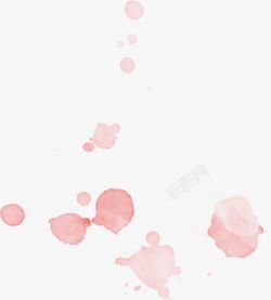 粉色艺术墨迹装饰漂浮素材