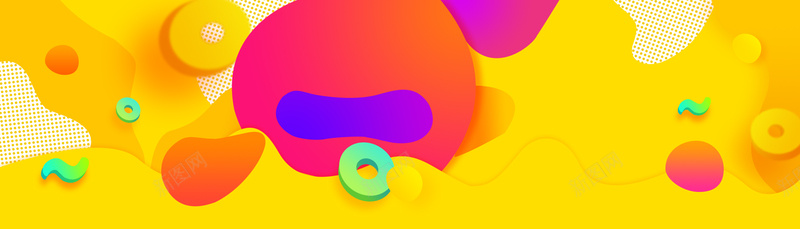 黄色扁平海报banner背景psd设计背景_88icon https://88icon.com 黄色 扁平 海报 banner 背景 黄色背景 圆点 热闹 海报背景