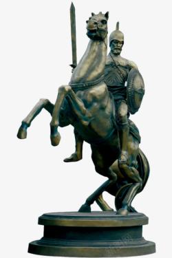 人物骑马的雕像素材