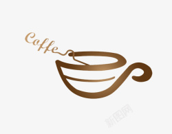 线条创意coffee咖啡图标设计图案素材