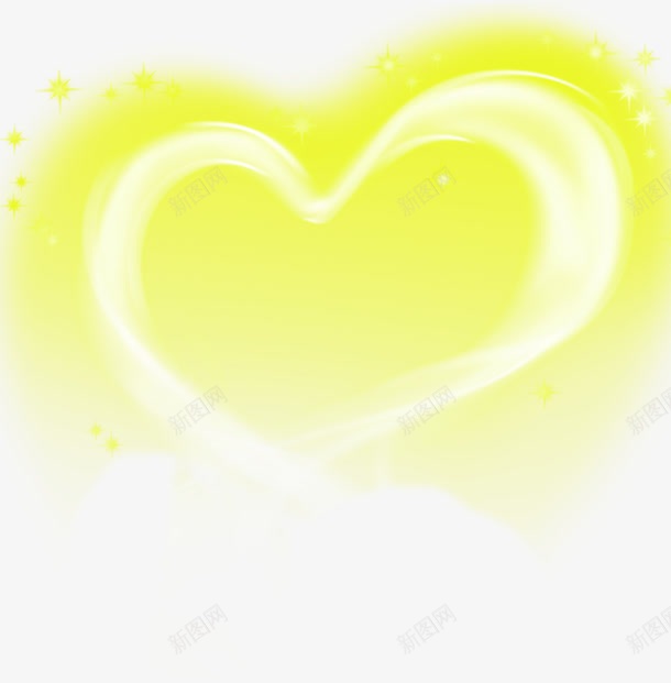 创意合成黄色的爱心水彩效果png免抠素材_88icon https://88icon.com 创意 合成 黄色 爱心 水彩 效果