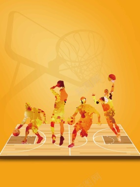 篮球比赛创意海报背景模板背景