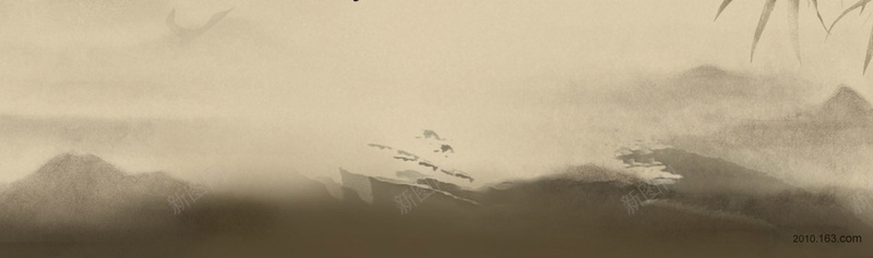 水墨画效果banner背景psd设计背景_88icon https://88icon.com 创意 水墨画 山水 中国风 海报banner