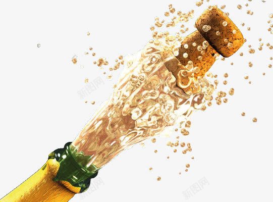 开酒瓶效果png免抠素材_88icon https://88icon.com 开酒瓶 塞子 效果 酒水四溅