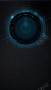 科技蓝色科幻H5背景背景
