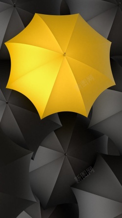 黄伞其他灰色底色三角黄伞H5背景素材高清图片