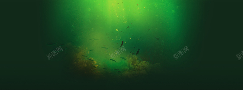 深绿海底背景背景