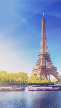 巴黎建筑背景背景