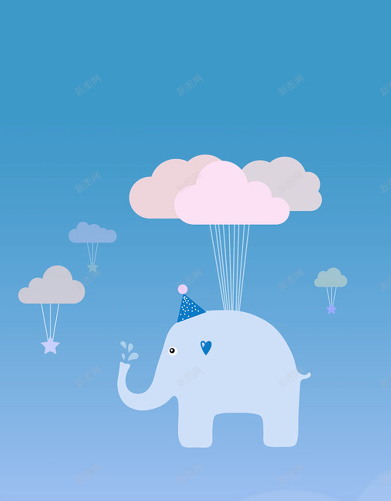 蓝色大象扁平手机端H5背景jpg设计背景_88icon https://88icon.com 云彩 大象 扁平 渐变 蓝色 手机端 H5背景 蓝色扁平 扁平蓝色 扁平背景 背景