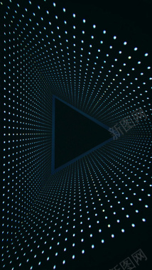 科技深蓝三角圆点几何H5背景图背景