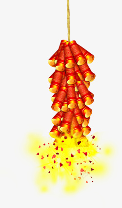 中国潮喜庆鞭炮素材