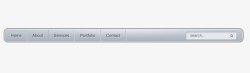 灰色立体网站导航条素材