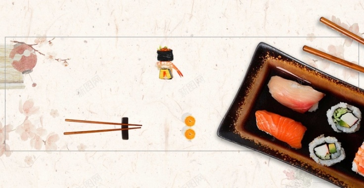 美食食物寿司高清背景背景