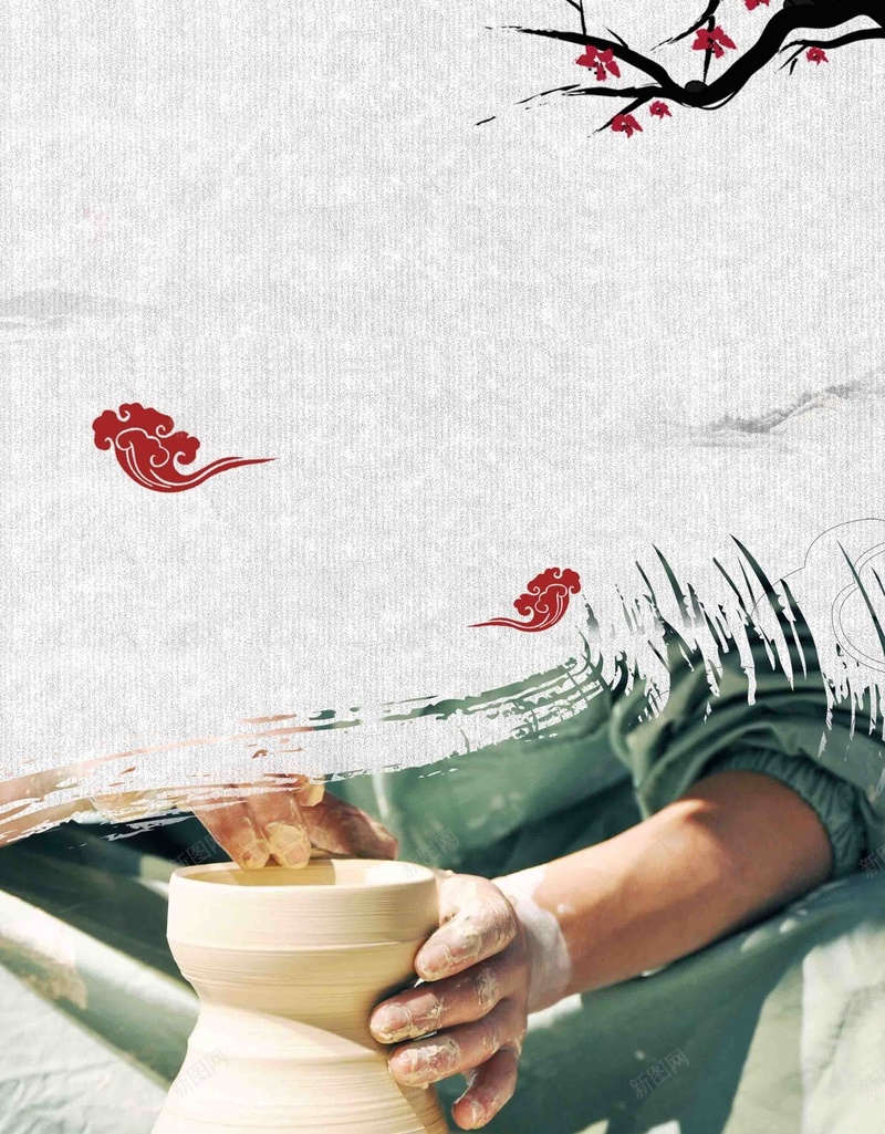 陶艺招生海报设计psd设计背景_88icon https://88icon.com 中国传统文化 中国风 传统 文化 时尚 陶艺 招生 文化培训 陶艺招生