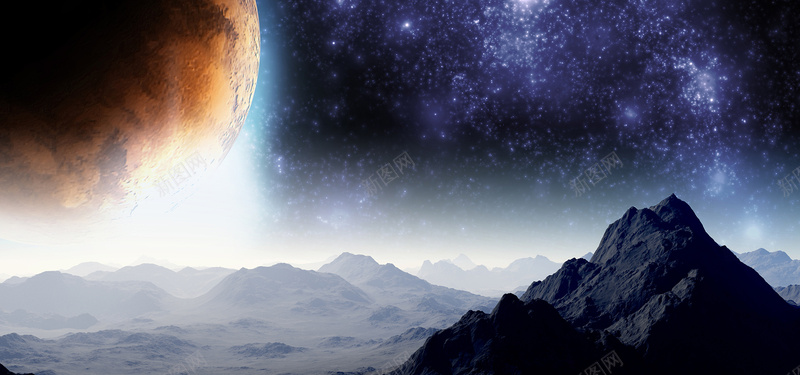 太空星空山脉psd设计背景_88icon https://88icon.com 海报banner 山脉 星云 星星 星空 太空星空山脉 星海 星际 大气