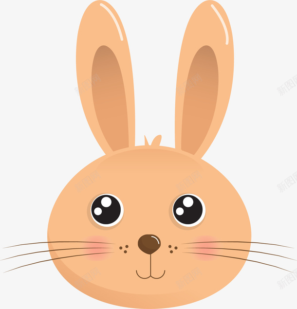 可爱呆萌兔子头像png免抠素材_88icon https://88icon.com 可爱 动物头像 兔子 呆萌 卡通 矢量图案