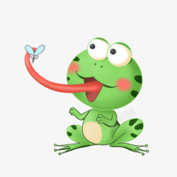青蛙动物卡通手绘插画可爱素材