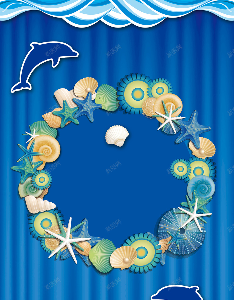 海洋生物海报背景psd设计背景_88icon https://88icon.com 宣传 海报 海洋 生物 背景 卡通 手绘 海豚