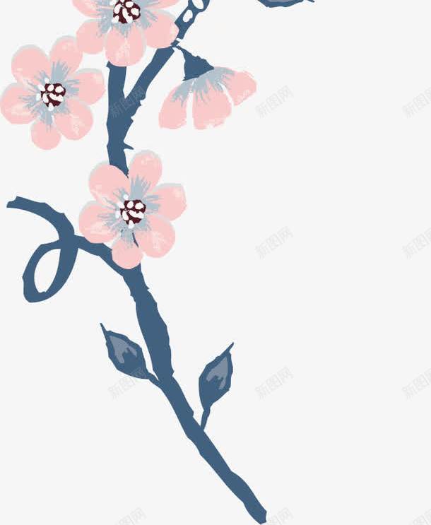 水彩油画效果红色的花卉植物图案png免抠素材_88icon https://88icon.com 水彩 油画 效果 红色 花卉 植物 图案