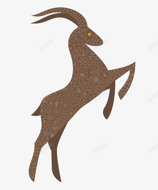 跳跃的山羊图案设计ai免抠素材_88icon https://88icon.com 领头羊 山羊 绵羊 羊 矢量图 羊矢量图 卡通羊 手绘羊