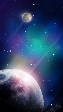 星空科技感地球H5背景素材背景