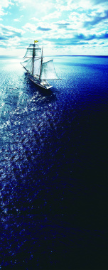 大海帆船印刷背景背景