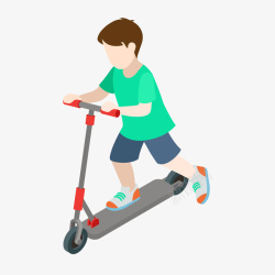 儿童滑板车PNG下载素材
