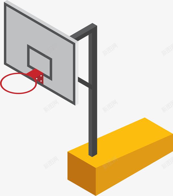 质感篮球框设计图ai免抠素材_88icon https://88icon.com 卡通可爱 装饰图 矢量图案 篮球框 质感装饰 场地