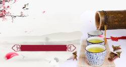 绿茶宣传中国风品茶茶道茶人生宣传海报背景素材高清图片