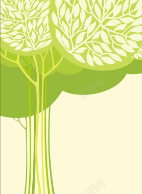 植树节卡通树公益环保海报背景素材背景
