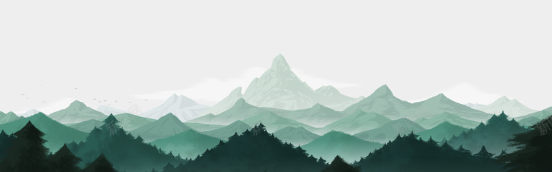 绿色山峰背景jpg设计背景_88icon https://88icon.com 卡通 山峰 手绘 绿色 高山 海报banner 童趣