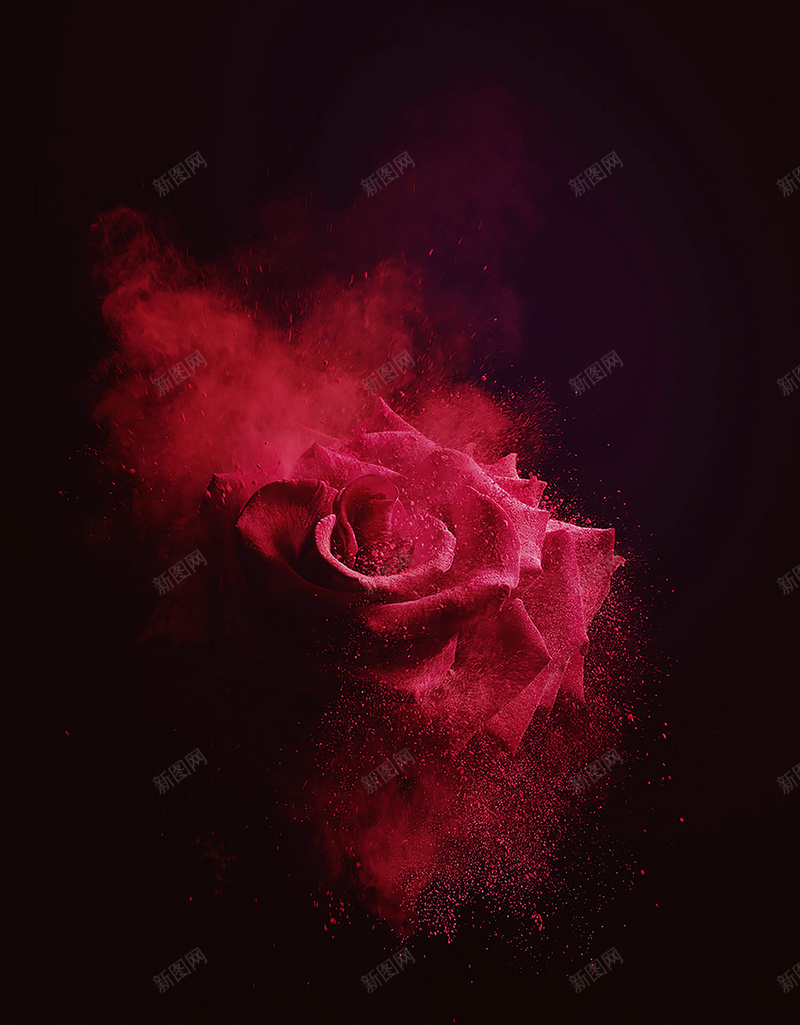 梦幻花卉化妆品海报背景psd设计背景_88icon https://88icon.com 化妆品 梦幻 海报 炫丽 花卉 红色 浪漫