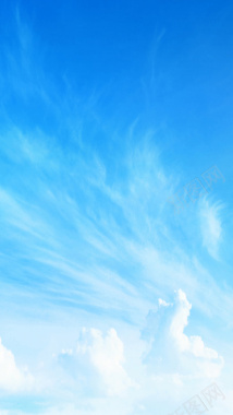 蓝色天空白云H5背景素材背景