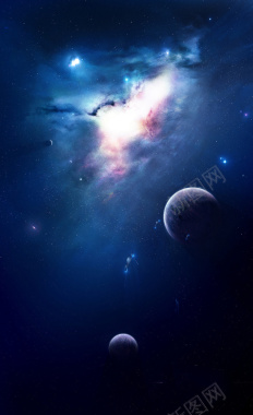 蓝色星球H5背景背景