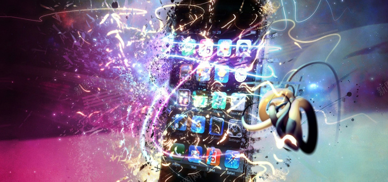 绚丽科技展板jpg设计背景_88icon https://88icon.com 展板 手机 科技 绚丽 苹果 特效 海报banner 科技感 科技风 高科技 科幻 商务