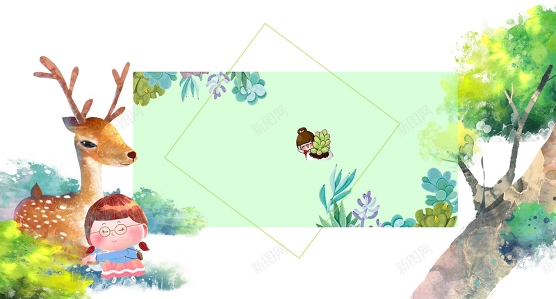 手绘多肉植物DIY宣传海报背景模板psd设计背景_88icon https://88icon.com 多肉植物 背景模板 宣传 手绘 海报 DIY 展板 盆景