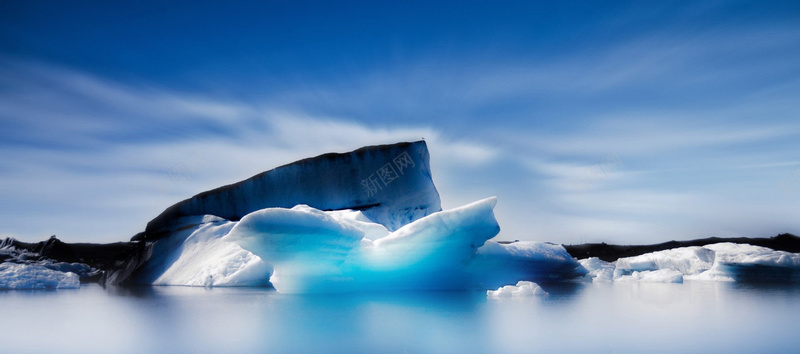 极地冰川海洋背景背景