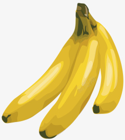 水果背景图案三个手绘香蕉高清图片