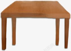 手绘水彩褐色的桌子效果素材