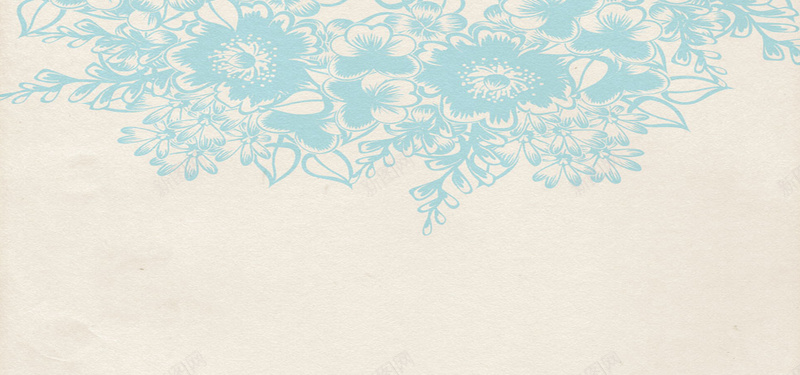 蓝色花朵底纹图片背景