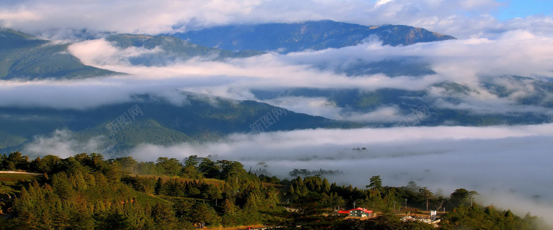 森林大山白云背景jpg设计背景_88icon https://88icon.com 森林 大山 白云 海报banner 摄影 风景