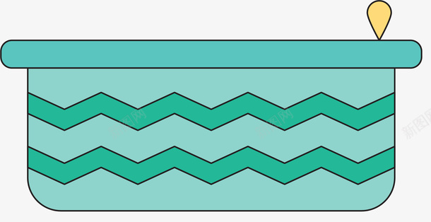 波浪矢量绿色铅笔盒ai免抠素材_88icon https://88icon.com 绿色笔袋 矢量铅笔盒 铅笔盒 卡通笔袋 波浪 绿色 卡通铅笔盒