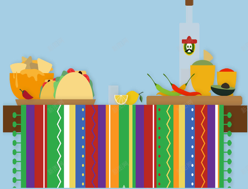 卡通彩色聚餐H5背景psd设计背景_88icon https://88icon.com 卡通 彩色 聚餐 音乐 食物 高脚杯 桌布 民族风 H5背景 童趣 手绘