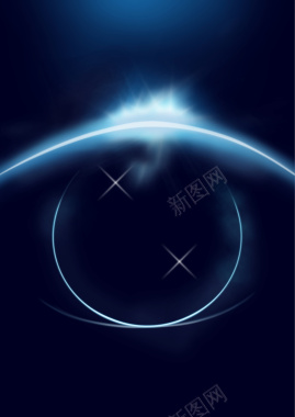 深蓝星光科技感海报背景背景