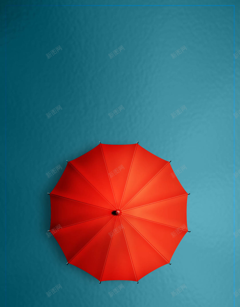 蓝中一点红psd设计背景_88icon https://88icon.com 红色雨伞 扁平 渐变 几何