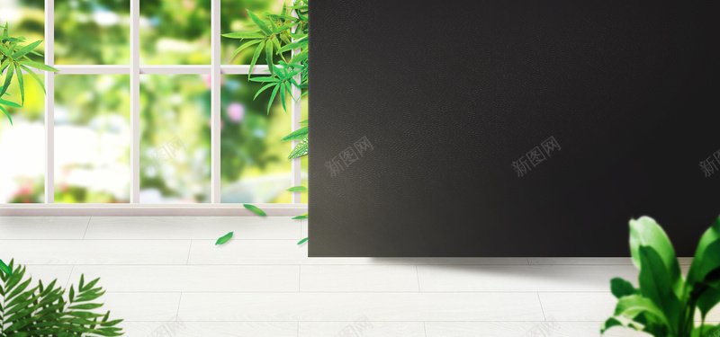 夏季简约家居用品促销bannerjpg设计背景_88icon https://88icon.com 促销banner 家居用品 夏季 窗户 简约 阳光 植物 清爽