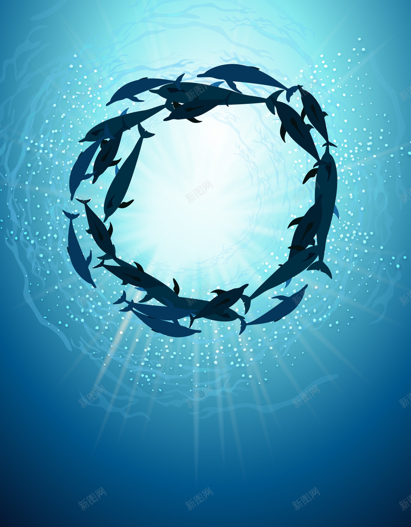 世界海洋日保护海洋公益海报psd设计背景_88icon https://88icon.com 海洋日 世界 保护 公益 海洋 海报 蓝色 清新 鱼 海水 背景 素材