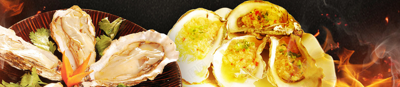 烤生蚝餐饮美食海报psd设计背景_88icon https://88icon.com 碳烤生蚝 黑色背景 烤生蚝 海鲜 餐饮 蒜茸 烤生蚝特卖 美食 美味